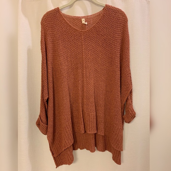 Vici Sweaters - Laid back knit sweater in ginger/brown Vici Sweaters - Laid back knit sweater in ginger/brown